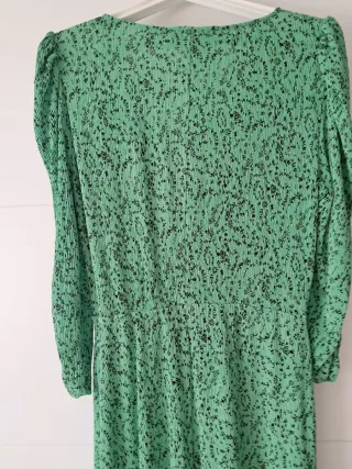 Vestido verde estampado Mango