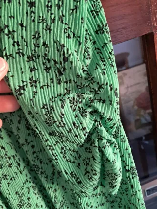 Vestido verde estampado Mango