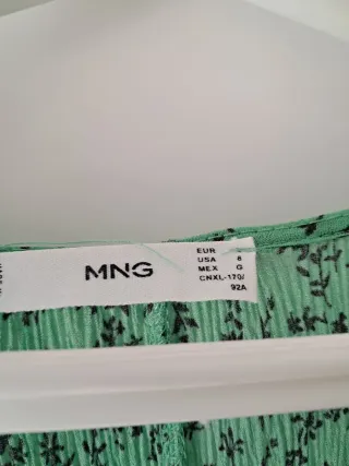 Vestido verde estampado Mango