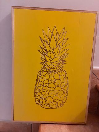 Cuadro Piña Madera Maison du Monde