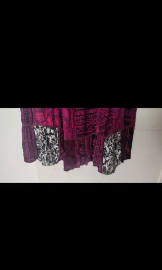 Falda larga patchwork ajustable