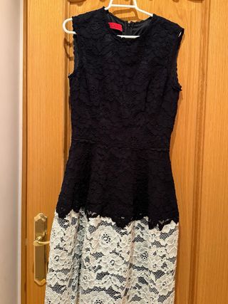 Vestido Carolina Herrera Negro y Blanco