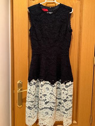 Vestido Carolina Herrera Negro y Blanco