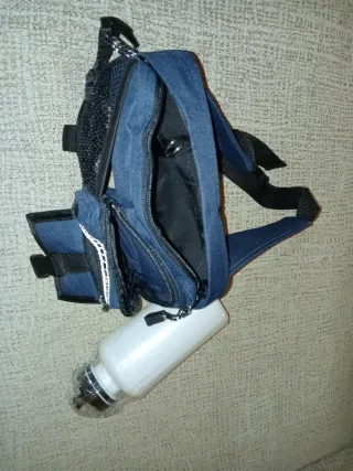 Riñonera Táctica Negra y Azul