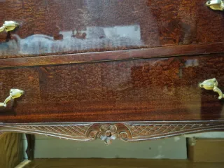 Tocador antiguo madera con espejo