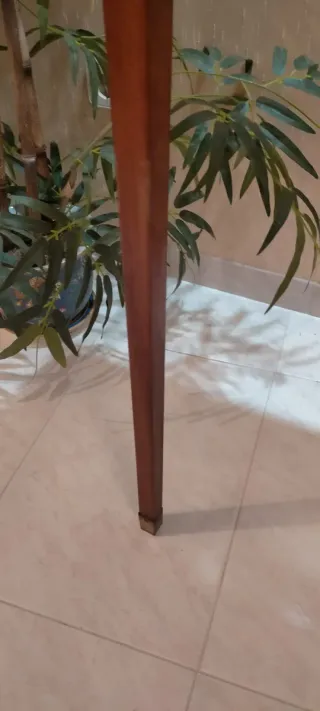 Mesa plegable inglesa de madera y cristal