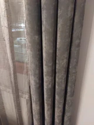 Cortinas de terciopelo gris de Tramas