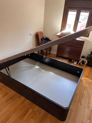 Canapé abatible madera y tela OFERTONES