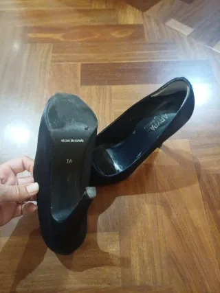 Zapatos de fiesta azul marino tipo salón talla 36