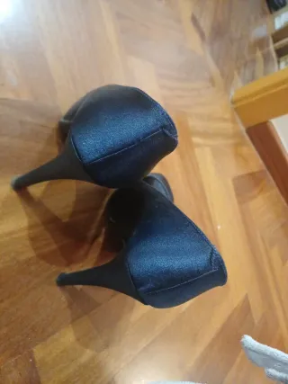 Zapatos de fiesta azul marino tipo salón talla 36