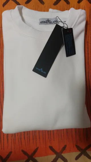 Sudadera Stone Island Blanca Talla M