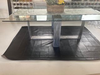 Alfombra de cuero natural  100% negra 240x170