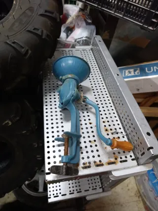 Picadora de café manual azul