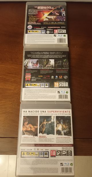Pack 3 Juegos PS3: Tomb Raider, Injustice, Mass Ef