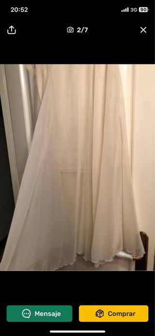 Falda tul blanco roto