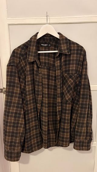 Camisa cuadros Pull&Bear Marrón Talla M
