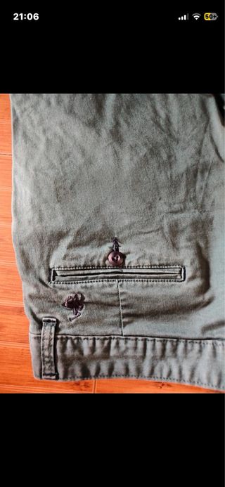 Pantalón Chino Verde Talla 36 fit