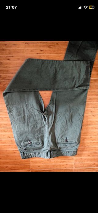 Pantalón Chino Verde Talla 36 fit