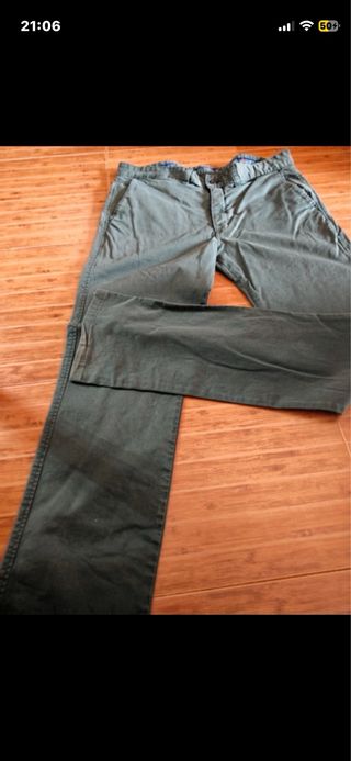 Pantalón Chino Verde Talla 36 fit