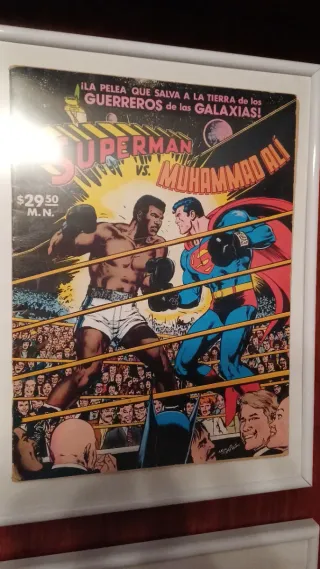 Comic superman contra Mihamed ali
