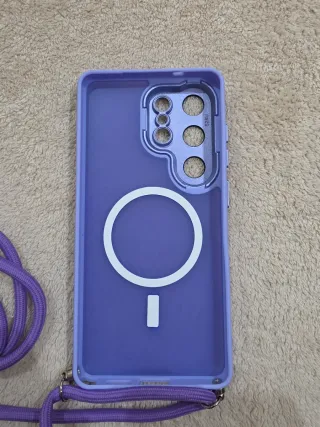Funda Samsung S23 Ultra Morada con Cuerda