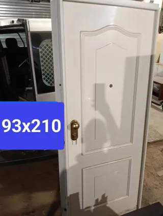 Puerta de aluminio blanca 93x210
