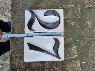 Números de cerámica 2 y 7