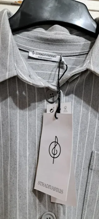 Camisa/sobrecamisa gruesa de rayas