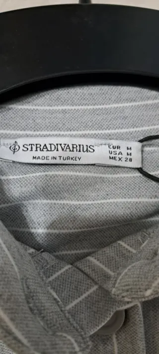 Camisa/sobrecamisa gruesa de rayas