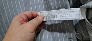 Camisa/sobrecamisa gruesa de rayas