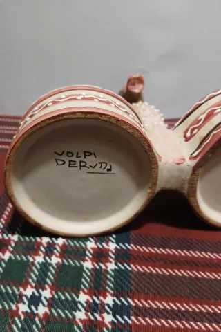 Set Ceramica Antica Volpi Deruta Cavalli