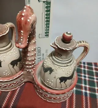 Set Ceramica Antica Volpi Deruta Cavalli