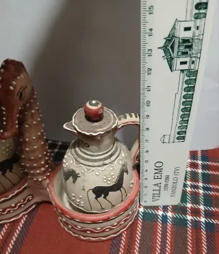 Set Ceramica Antica Volpi Deruta Cavalli