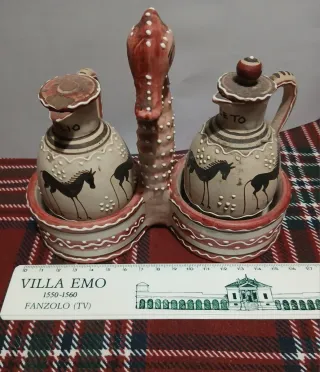 Set Ceramica Antica Volpi Deruta Cavalli