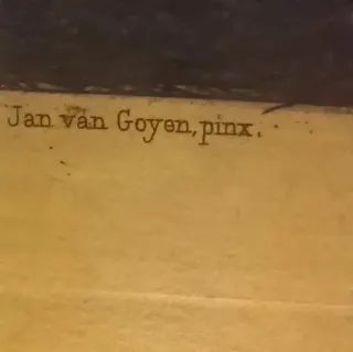 Acquaforte incorniciata con scena marina