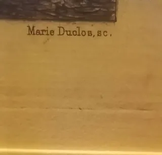 Acquaforte incorniciata con scena marina