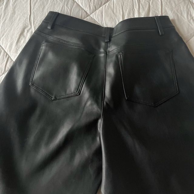 Pantalón Piel Vegana Mango Negro
