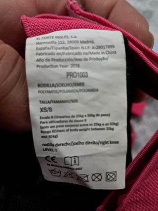 Protecciones Tijuana rosa talla XS/S