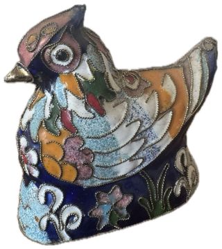 Figura Gallina Cloisonné