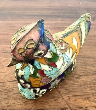 Figura Gallina Cloisonné