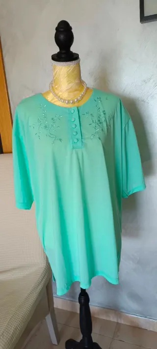 Camiseta Algodón Bordada Talla XXXL
