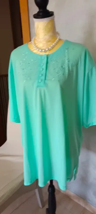 Camiseta Algodón Bordada Talla XXXL