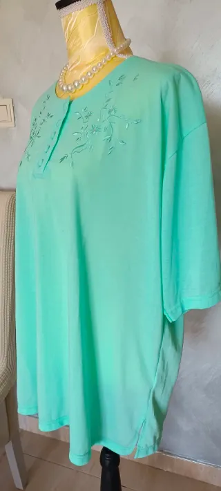 Camiseta Algodón Bordada Talla XXXL