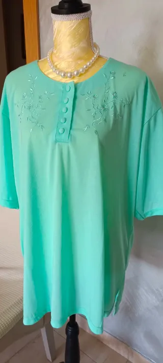Camiseta Algodón Bordada Talla XXXL