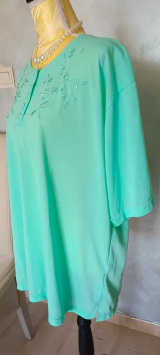 Camiseta Algodón Bordada Talla XXXL