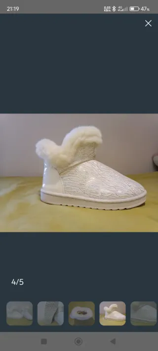 Botas blancas calentitas Talla 36-37