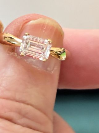 Anillo Oro 18k Diamante Natural 0.74 ct