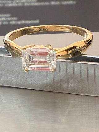 Anillo Oro 18k Diamante Natural 0.74 ct