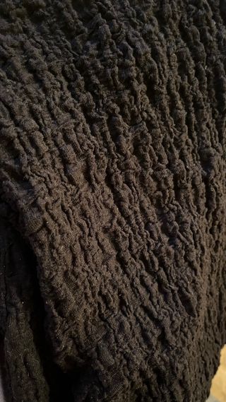 Pantalón Mango Wide Leg Textura Negro