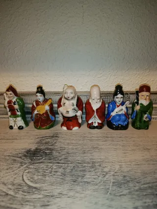 Antiguas figuras Dioses de la Fortuna Shichifukuji